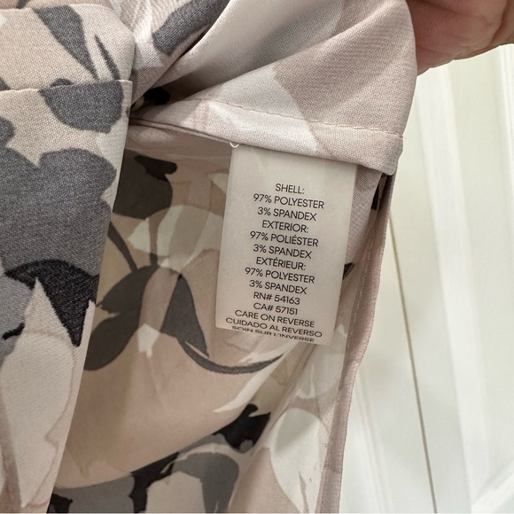 Calvin Klein Black and Gray Floral Blouse - Picture 4 of 4